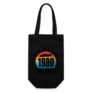 Bester Papa der Welt seit 1980 Vatertag - Geschenkbeutel für Flaschen - Schwarz - Vorne