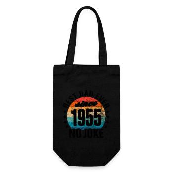 Bester Papa der Welt seit 1955 Vatertag - Geschenkbeutel für Flaschen - Schwarz - Vorne