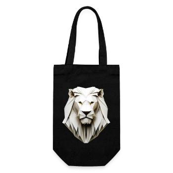 Origami Lion - King of the Art of Folding - Gift Bag for Bottles - black - Front