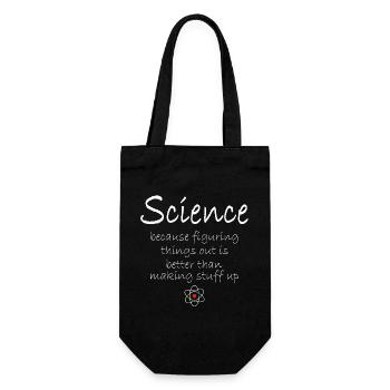 Science is Better - Geschenkbeutel für Flaschen - Schwarz - Vorne