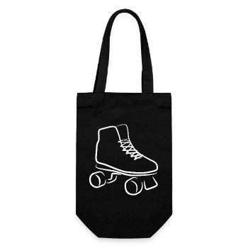 Roller Skates Zeichnung - Geschenkbeutel für Flaschen - Schwarz - Vorne