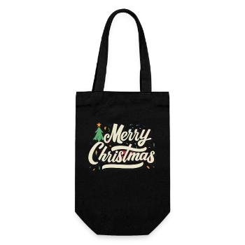 « Joyeux Noël » Noël à porter - Sac à bouteille - noir - Devant
