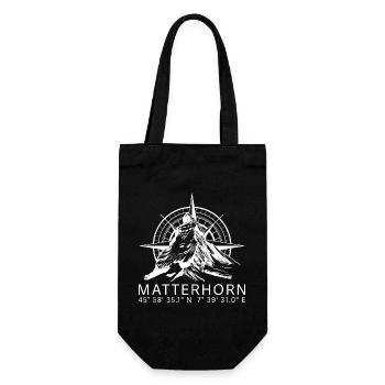 Matterhorn - Geschenkbeutel für Flaschen - Schwarz - Vorne