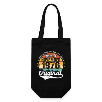 Legendär seit November 1976 - 1976 - Geschenkbeutel für Flaschen - Schwarz - Vorne