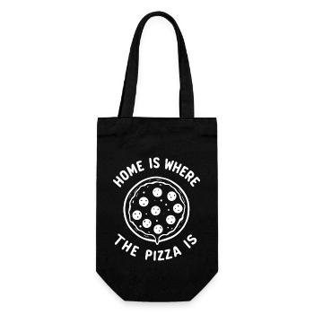 Home is Where the Pizza is - Gift Bag for Bottles - black - Front