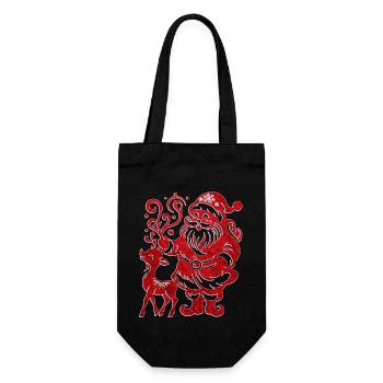 Noël Noël père Noël coquine vacances hiver - Sac à bouteille - noir - Devant