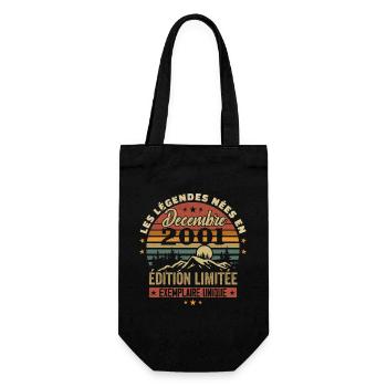 Cadeau Anniversaire Décembre 2001 - Decembre 2001 - Sac à bouteille - noir - Devant