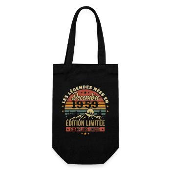 Cadeau Anniversaire Décembre 1959 - Decembre 1959 - Sac à bouteille - noir - Devant