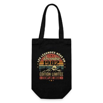 Cadeau Anniversaire Décembre 1982 - Decembre 1982 - Sac à bouteille - noir - Devant