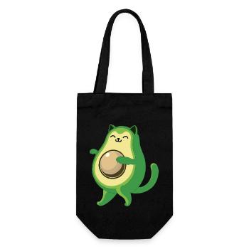 Avocado Cat - Combine Fruit Flavored Felines - Gift Bag for Bottles - black - Front
