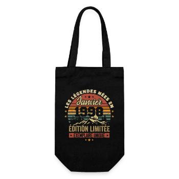 Légendaire depuis Janvier 1998 Vintage Cadeau 1998 - Sac à bouteille - noir - Devant