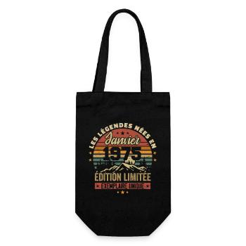 Légendaire depuis Janvier 1975 Vintage Cadeau 1975 - Sac à bouteille - noir - Devant