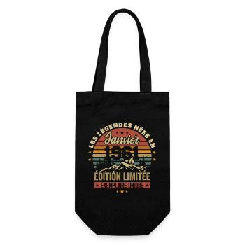 Légendaire depuis Janvier 1961 Vintage Cadeau 1961 - Sac à bouteille - noir - Devant
