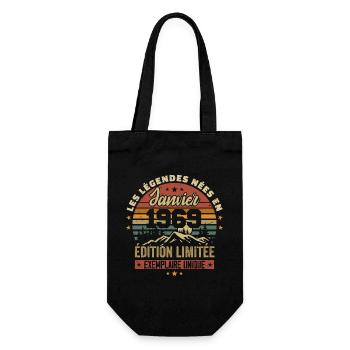 Légendaire depuis Janvier 1969 Vintage Cadeau 1969 - Sac à bouteille - noir - Devant