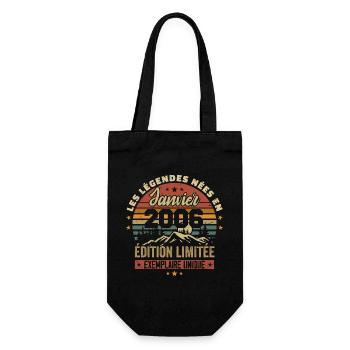 Légendaire depuis Janvier 2006 Vintage Cadeau 2006 - Sac à bouteille - noir - Devant