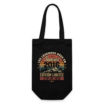 Légendaire depuis Janvier 2016 Vintage Cadeau 2016 - Sac à bouteille - noir - Devant