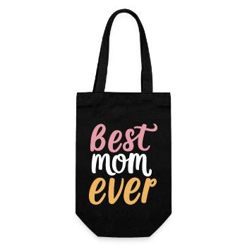 Best mom ever - Sac à bouteille - noir - Devant