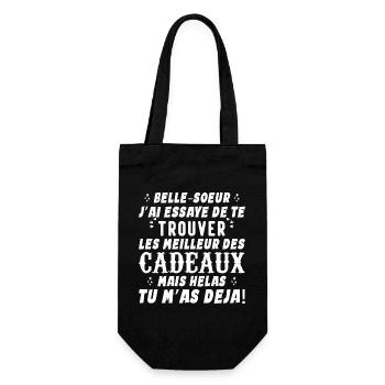 Femme Meilleur Belle-Soeur Super Cadeau Noël - Sac à bouteille - noir - Devant