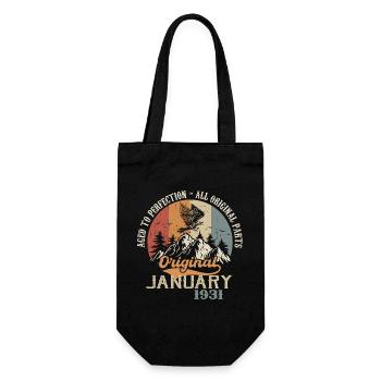 93 years of greatness since January 1931 - Gift Bag for Bottles - black - Front