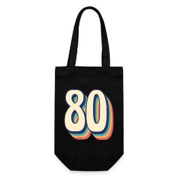 T-Shirt rétro Vintage numéro 80 Eighty - Sac à bouteille - noir - Devant