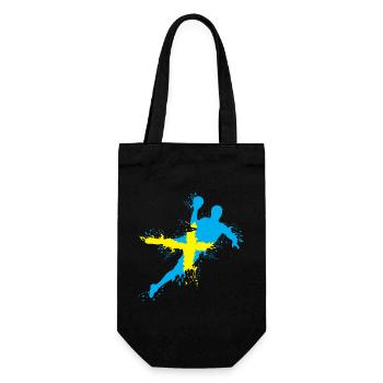 Handball Team Sweden Throw Explosion EC Logo icon - Gift Bag for Bottles - black - Front