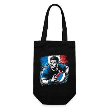 Rugbyman français - Sac à bouteille - noir - Devant