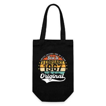 Né en février 1967 - cadeau d'anniversaire - Sac à bouteille - noir - Devant