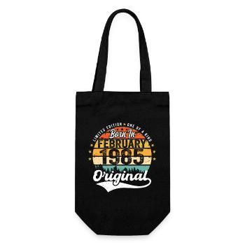 Né en février 1985 - cadeau d'anniversaire - Sac à bouteille - noir - Devant