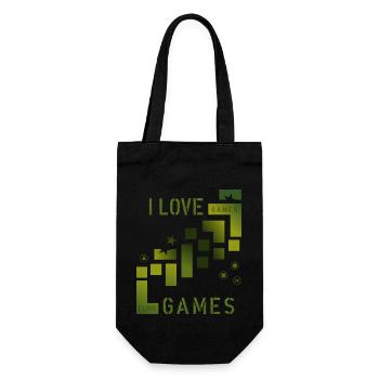 love games - Geschenkbeutel für Flaschen - Schwarz - Vorne