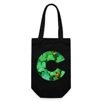 Shamrocks C - Gift Bag for Bottles - black - Front