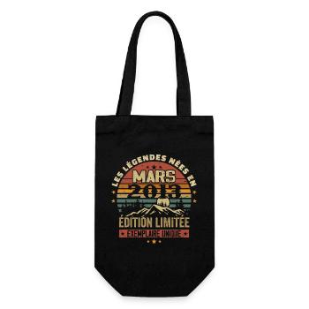 Vintage 2013 Mars Cadeau Anniversaire Rétro 2013 - Sac à bouteille - noir - Devant