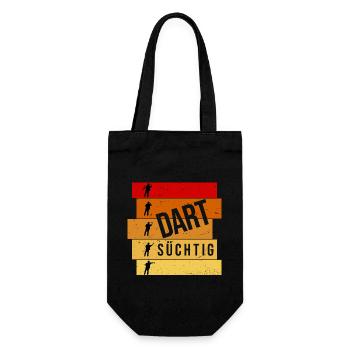 Dart süchtig - Geschenkbeutel für Flaschen - Schwarz - Vorne