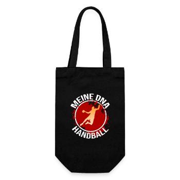 Mein DNA - Handball - Geschenkbeutel für Flaschen - Schwarz - Vorne