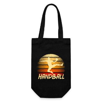 Handball - Geschenkbeutel für Flaschen - Schwarz - Vorne
