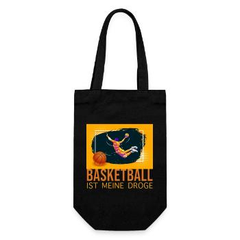 Basketball ist meine Droge - Geschenkbeutel für Flaschen - Schwarz - Vorne