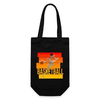 Basketball - Geschenkbeutel für Flaschen - Schwarz - Vorne