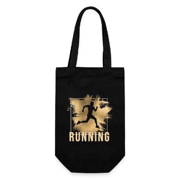 Running - Geschenkbeutel für Flaschen - Schwarz - Vorne