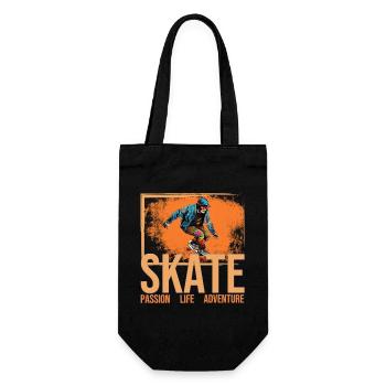 Skate - Passion - Life - Adventure - Geschenkbeutel für Flaschen - Schwarz - Vorne
