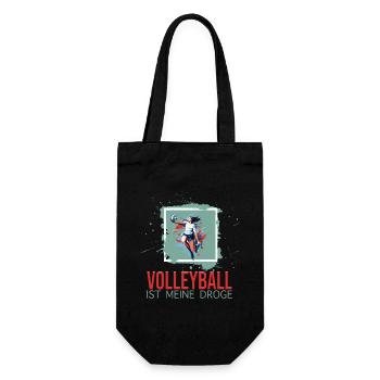 Volleyball ist meine Droge - Geschenkbeutel für Flaschen - Schwarz - Vorne
