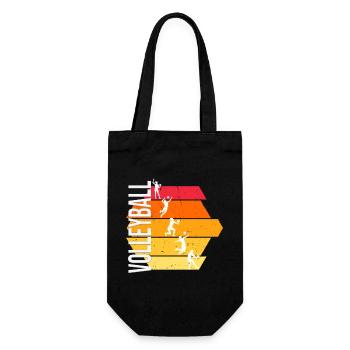 Volleyball - Geschenkbeutel für Flaschen - Schwarz - Vorne