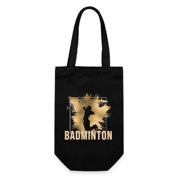 Badminton - Geschenkbeutel für Flaschen - Schwarz - Vorne