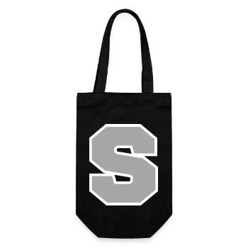 Buchstabe S Sport - Geschenkbeutel für Flaschen - Schwarz - Vorne