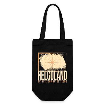 Helgoland Koordinaten - Geschenkbeutel für Flaschen - Schwarz - Vorne