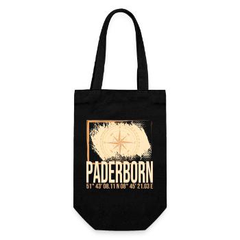 Paderborn Koordinaten - Geschenkbeutel für Flaschen - Schwarz - Vorne