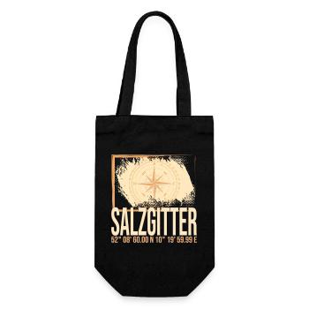 Salzgitter Koordinaten - Geschenkbeutel für Flaschen - Schwarz - Vorne