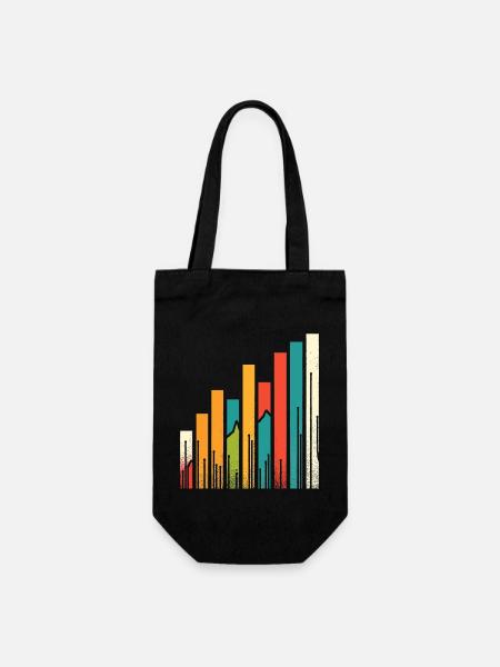 Datenanalyse & Diagramme - Visuelle Geschenkidee - Geschenkbeutel für Flaschen - Schwarz