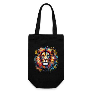 Lion - Gift Bag for Bottles - black - Front