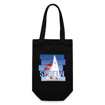 Segeln- Segelsport - Geschenkbeutel für Flaschen - Schwarz - Vorne