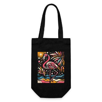 Cool Flamingo - Cadeau pour l’amoureux des animaux - Sac à bouteille - noir - Devant