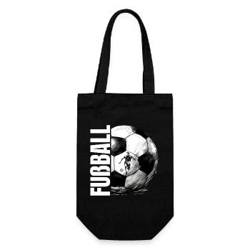 Fußball - Geschenkbeutel für Flaschen - Schwarz - Vorne